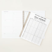 学期の授業日程 – 白黒 プランナー手帳 (ディスプレー)