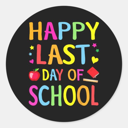 学期末おもしろい先生 ラウンドシール (正面)