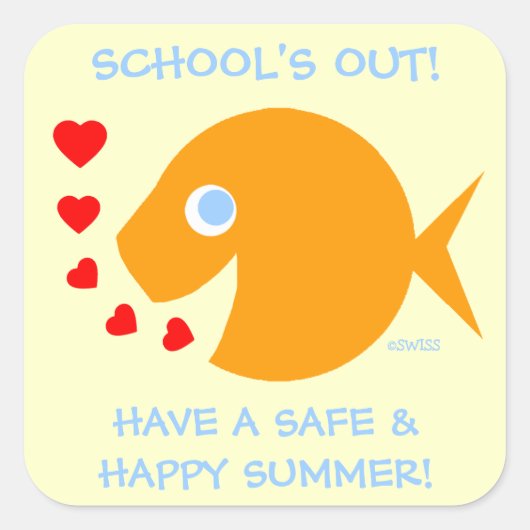 学期末先生シール スクエアシール (正面)