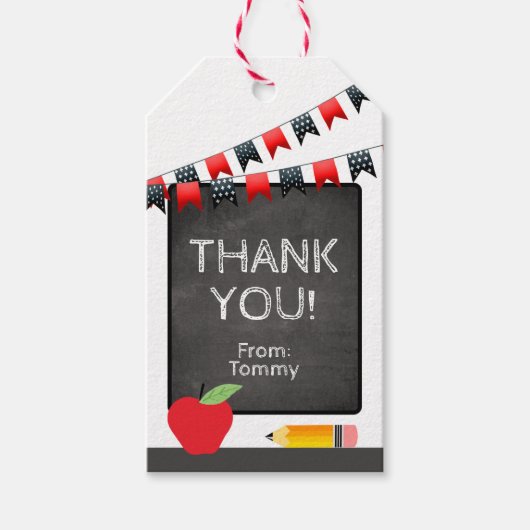 学校ありがとう ギフトタグ (正面)
