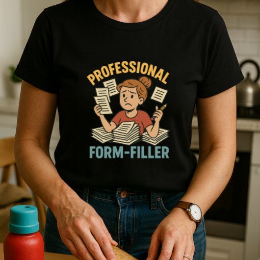 学校おもしろいの書類作成の親;プロフェッショナル型枠 Tシャツ