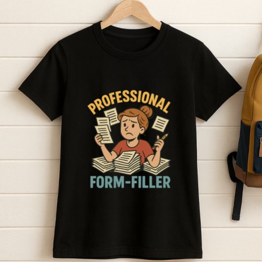 学校おもしろいの書類作成の親;プロフェッショナル型枠 Tシャツ