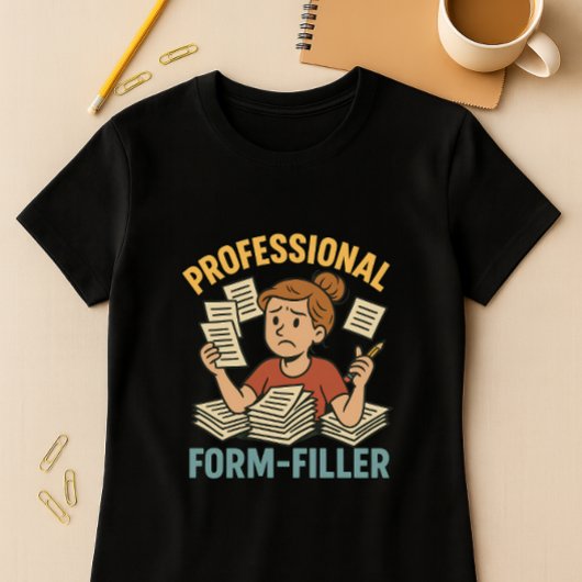 学校おもしろいの書類作成の親;プロフェッショナル型枠 Tシャツ