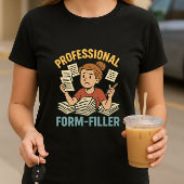 学校おもしろいの書類作成の親;プロフェッショナル型枠 Tシャツ