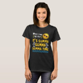 学校おもしろいの最後の日サマータイムパームツリー Tシャツ (正面フル)