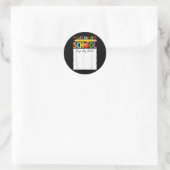 学校おもしろいの最終日がシャツのサインG ラウンドシール (バッグ)