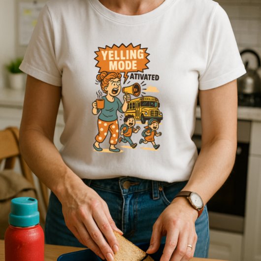 学校おもしろいの母のシャツ;母の叫びモード Tシャツ