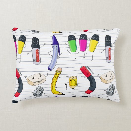 学校おもしろいはキャラクターを供給する。 アクセントクッション (正面)