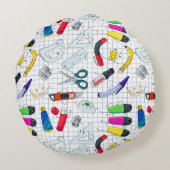 学校おもしろいはキャラクターを供給する。 ラウンドクッション (裏面)