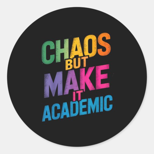 学校おもしろい先生の初日Z世代 ラウンドシール (正面)