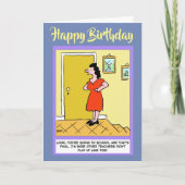 学校おもしろい先生誕生日 カード (正面)