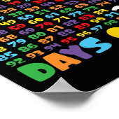 学校おもしろい少年ガールズキッズ100日の学校Sm ポスター (角)