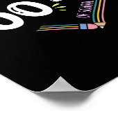 学校おもしろい少年ガールズキッズ100日の学校Te ポスター (角)