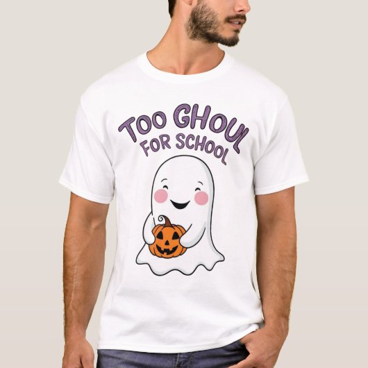 学校おもしろい幽霊 Tシャツ (正面)