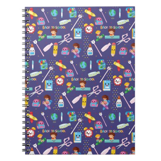 学校おもしろい用品新学期パターン ノートブック (正面)