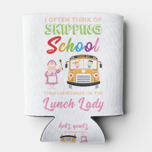 学校おもしろい給食レディーギフト 缶クーラー (裏面)