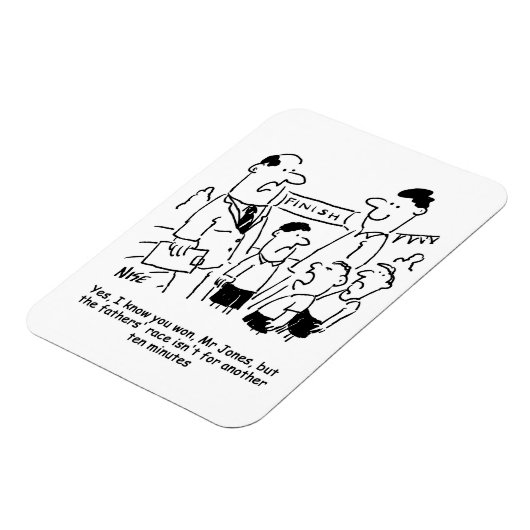 学校おもしろい運動会の父親のレース マグネット (左側)