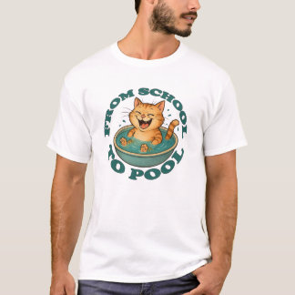 学校からプールへ Tシャツ
