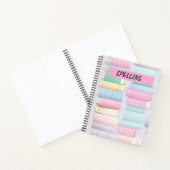 学校かわいらしの本のパステルスタック ノートブック (内部)
