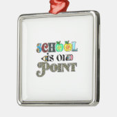 学校がポイント先生 メタルオーナメント (左)