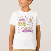 学校が始まるよ: テディの学校準備 Tシャツ (正面)
