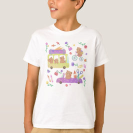 学校が始まるよ: テディの学校準備 Tシャツ