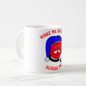 学校が終わったら起おもしろいきて コーヒーマグカップ (正面左)