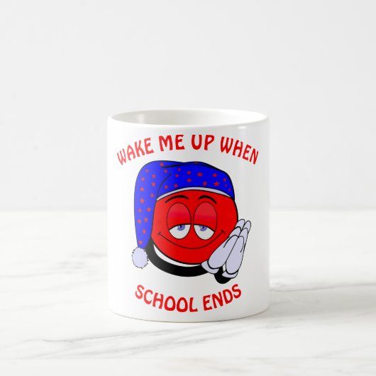 学校が終わったら起おもしろいきて コーヒーマグカップ (中央)