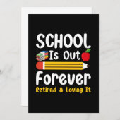 学校が終わって引退生活を満喫中 招待状 (正面/裏面)