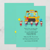 学校が終わるパーティーの招待状 招待状 (正面/裏面)