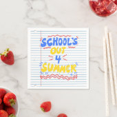 学校が終わるルーズリーフペーパー招待状 スタンダードカクテルナプキン (インサイチュ)