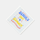 学校が終わるルーズリーフペーパー招待状 スタンダードカクテルナプキン (角)