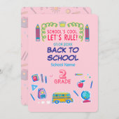 学校って最高!2年生を支配しよう! 招待状 (正面/裏面)