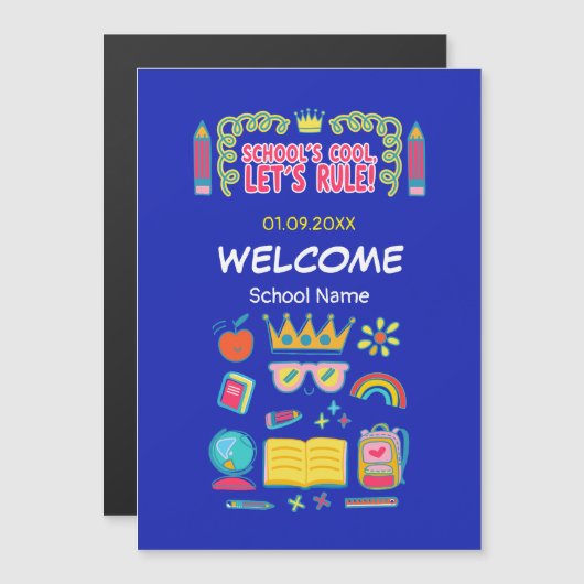 "学校って楽しいよね、みんなで盛り上げよう" モチベーション名言 (正面/裏面)