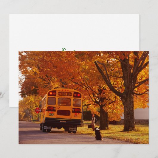 学校での1日招待 招待状 (正面/裏面)