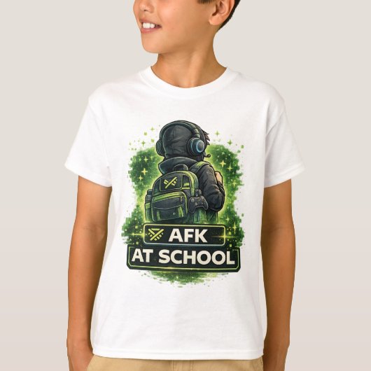 学校でゲームできないデザイン Tシャツ (正面)