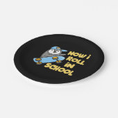 学校でペンギン転がを習った ペーパープレート (アングル)