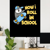 学校でペンギン転がを習った ポスター (ホームオフィス)