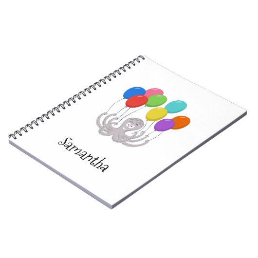 学校で使うカラフルたこ風船 ノートブック (左側)