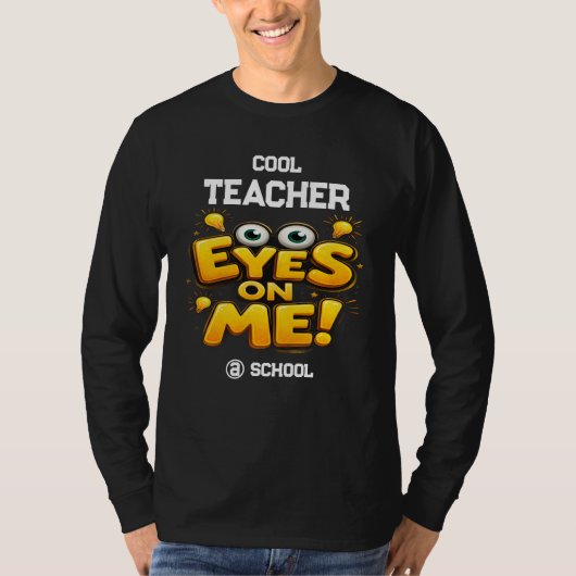 学校で個人化された写真の先生へのギフト Tシャツ (正面)