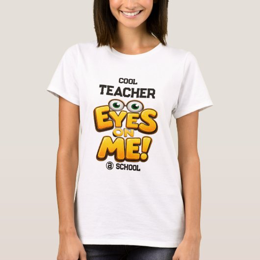 学校で個人化された写真の先生へのギフト Tシャツ (正面)