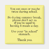 学校で夏の胃袋を作っている マグネット (正面)