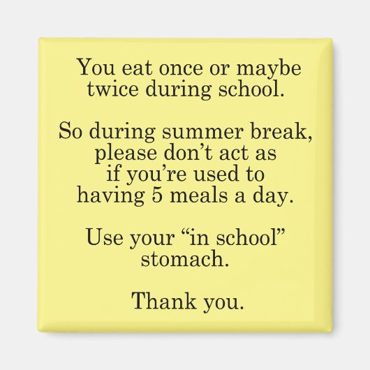 学校で夏の胃袋を作っている マグネット (正面)