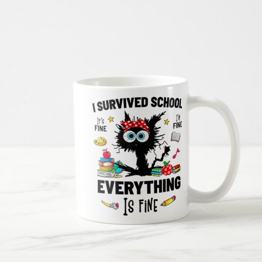学校で幸せな初日にIm 素晴らし Fだ コーヒーマグカップ (右)