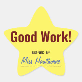 学校で立派に生徒を育てる 星シール