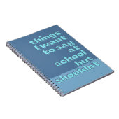 学校で言いたいことおもしろい諺 ノートブック (右側)