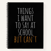 学校で言いたいことは言うが言えなおもしろいいこと ノートブック (正面)