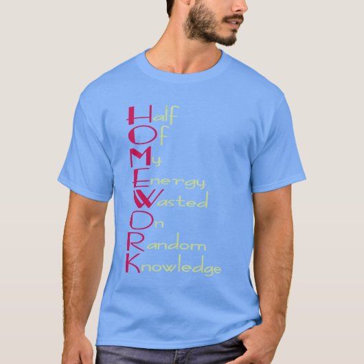 学校と皮肉 危険な混合物 面白い Tシャツ (正面)