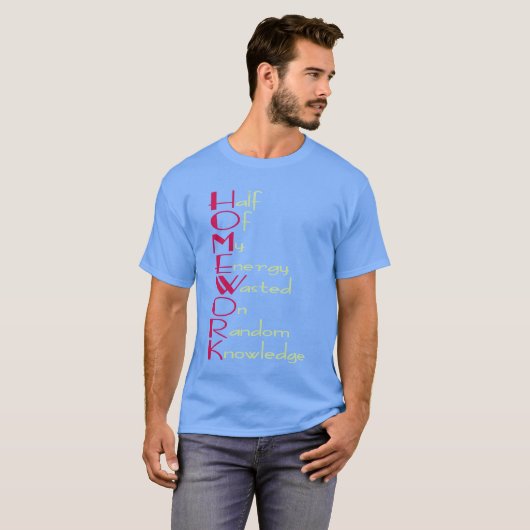 学校と皮肉 危険な混合物 面白い Tシャツ (正面フル)