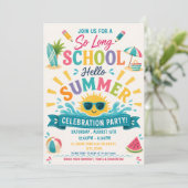 学校にさようなら 夏の始まりを祝おう パーティー 招待状 (スタンド正面)